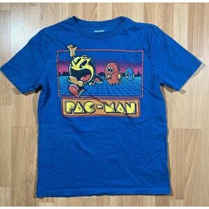 Old Navy 'Pac-Man' Graphic Tee (Unisex Youth Size XL/14-16) • Blue T-Shirt • EUC